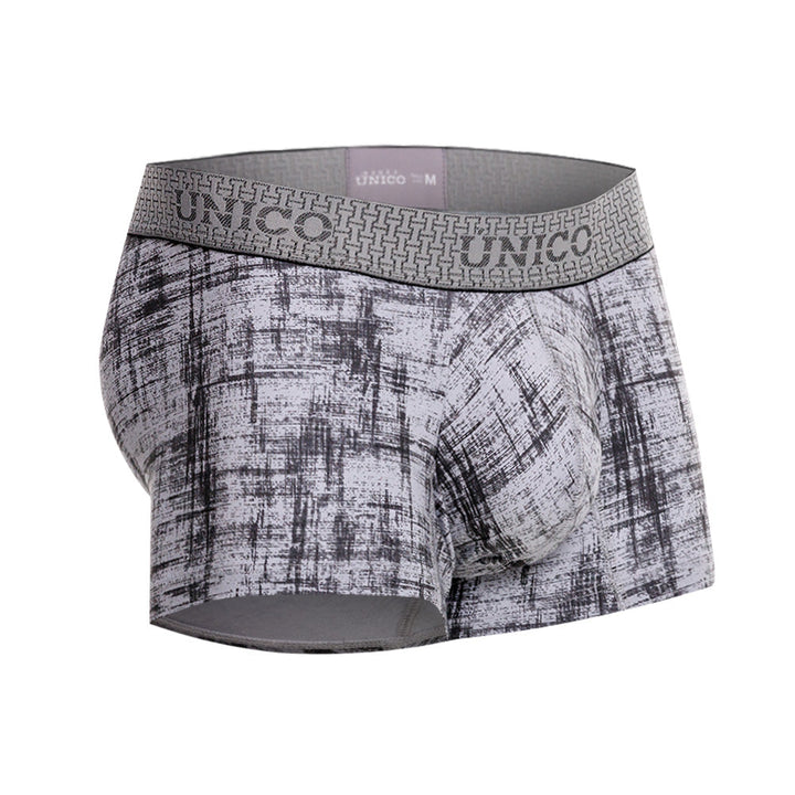 Mundo Unico Men's Concepto Gris Short Boxer Briefs - High-Performance Microfiber Trunk
