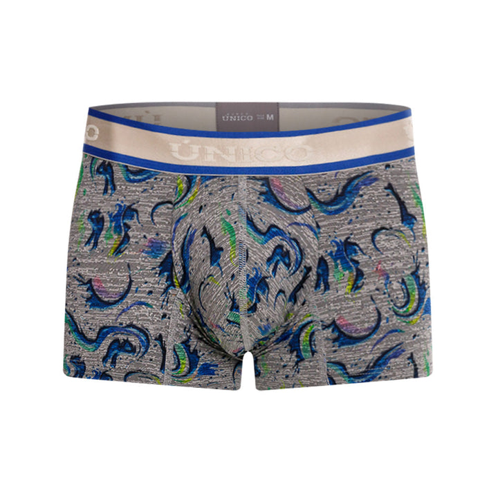 Mundo Unico Men's Deslumbrante Gris Short Boxer Briefs - Premium Microfiber Performance Trunk