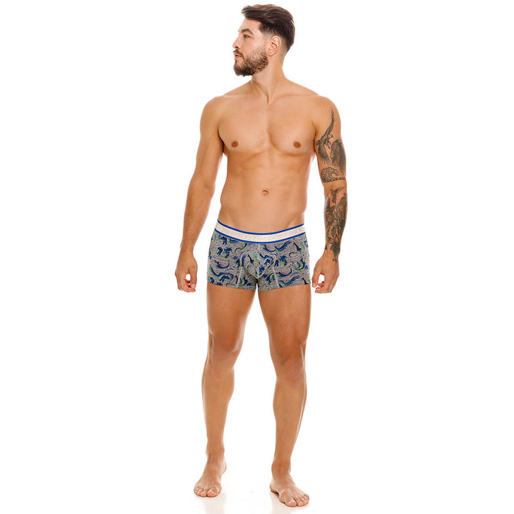 Mundo Unico Men's Deslumbrante Gris Short Boxer Briefs - Premium Microfiber Performance Trunk