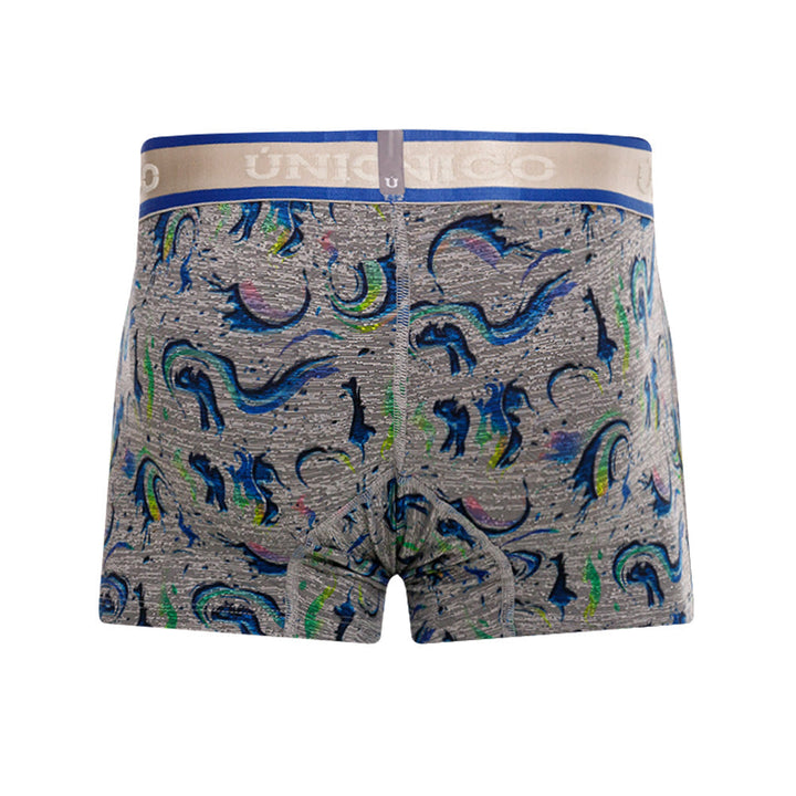 Mundo Unico Men's Deslumbrante Gris Short Boxer Briefs - Premium Microfiber Performance Trunk