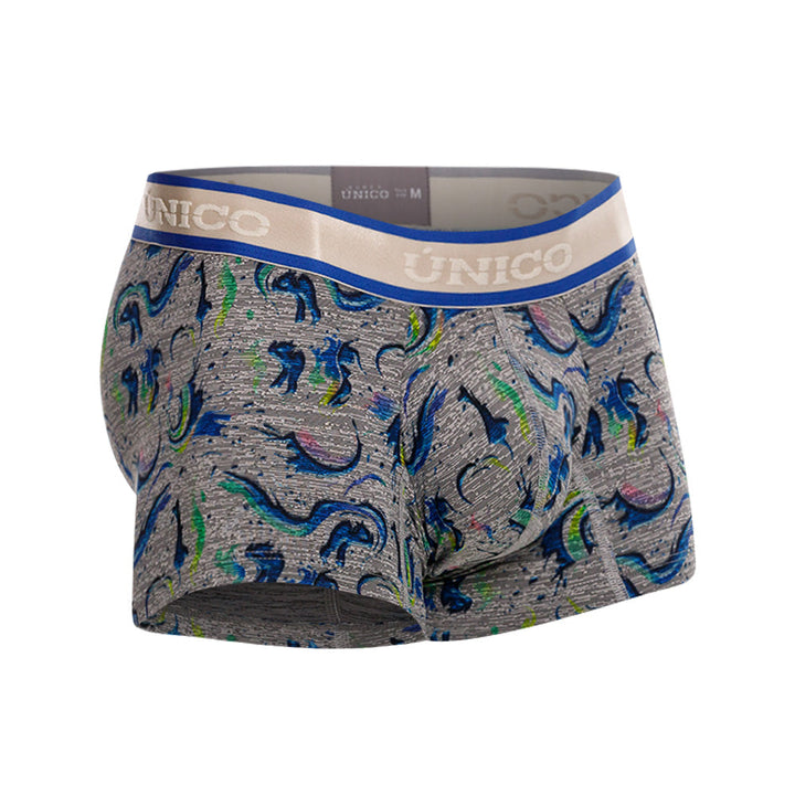 Mundo Unico Men's Deslumbrante Gris Short Boxer Briefs - Premium Microfiber Performance Trunk