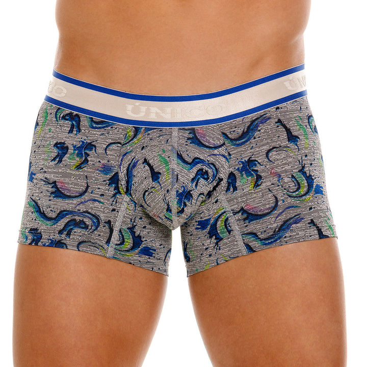 Mundo Unico Men's Deslumbrante Gris Short Boxer Briefs - Premium Microfiber Performance Trunk