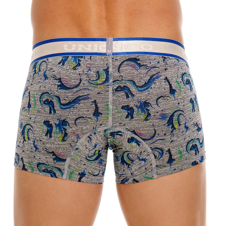 Mundo Unico Men's Deslumbrante Gris Short Boxer Briefs - Premium Microfiber Performance Trunk