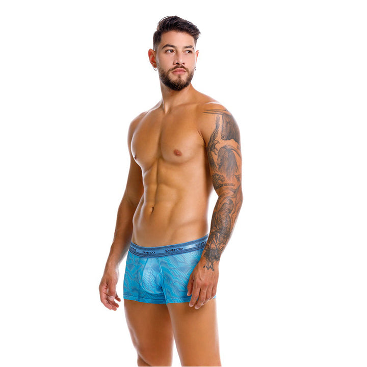 Mundo Unico men's blue microperforated microfiber short boxer Estraza – view 6
