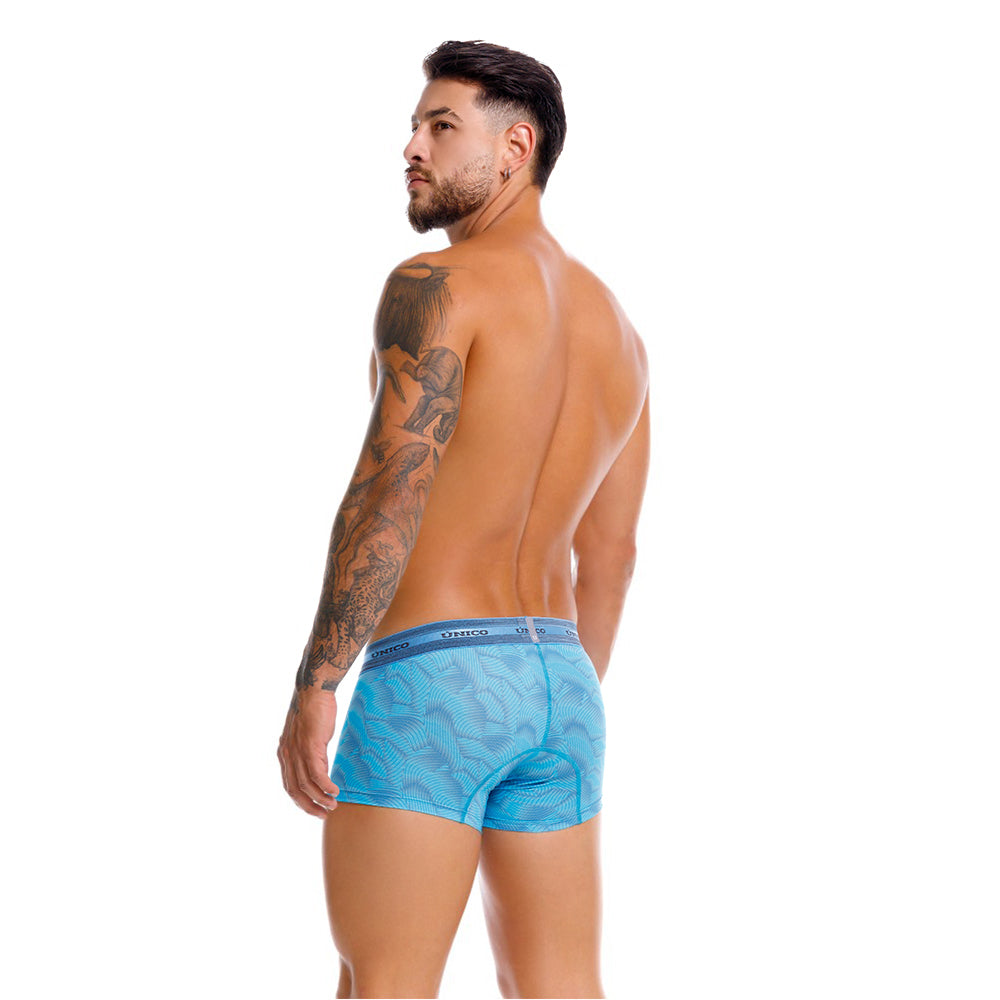 Mundo Unico men's blue microperforated microfiber short boxer Estraza – view 7