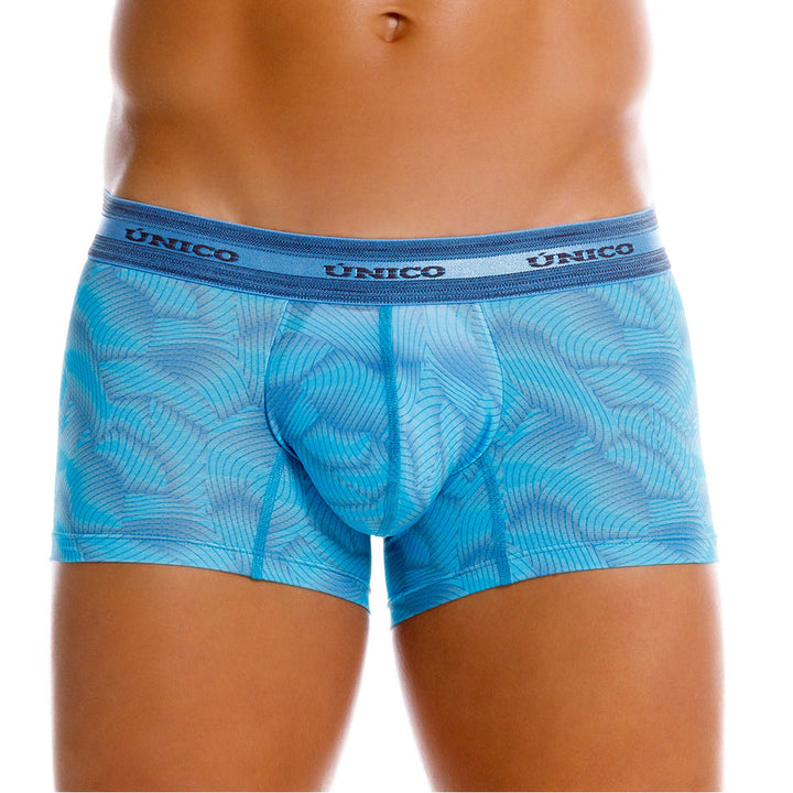 Mundo Unico men's blue microperforated microfiber short boxer Estraza – view 8