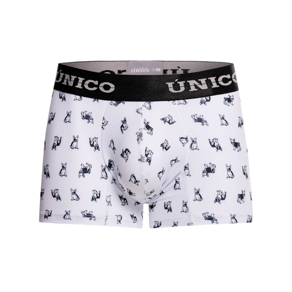 Mundo Unico Men's Short Boxer Briefs - Frenchis White Print