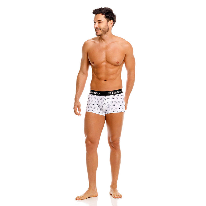 Mundo Unico Men's Short Boxer Briefs - Frenchis White Print