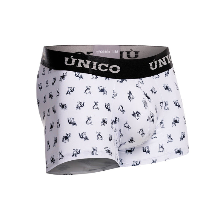 Mundo Unico Men's Short Boxer Briefs - Frenchis White Print