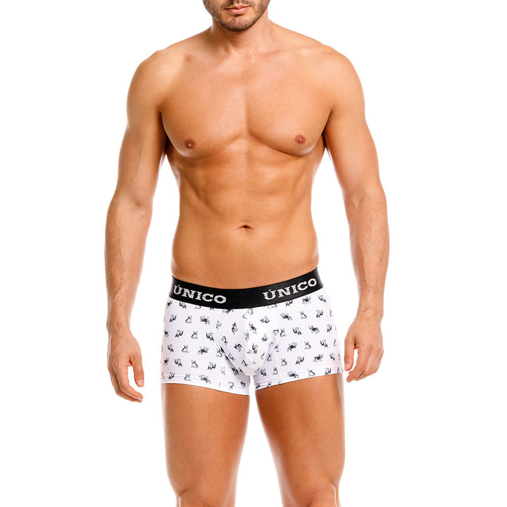 Mundo Unico Men's Short Boxer Briefs - Frenchis White Print