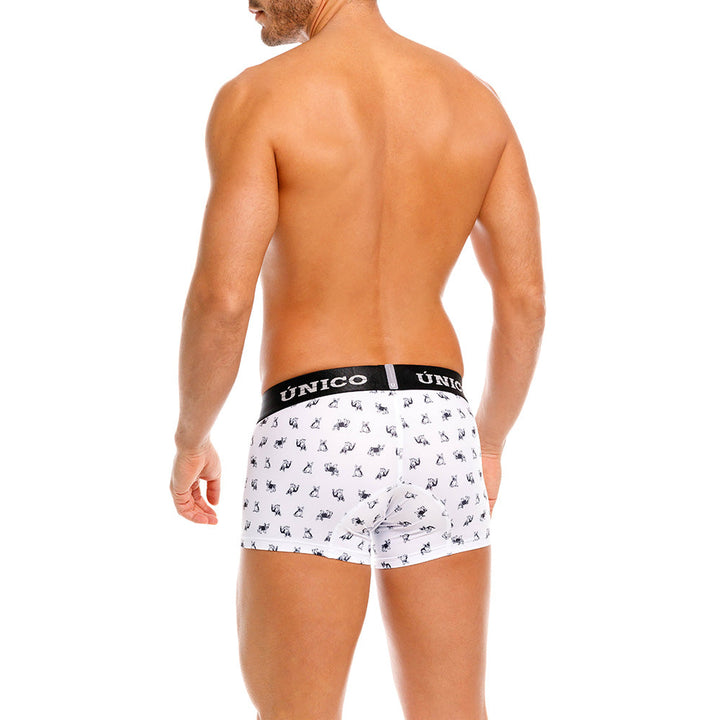 Mundo Unico Men's Short Boxer Briefs - Frenchis White Print