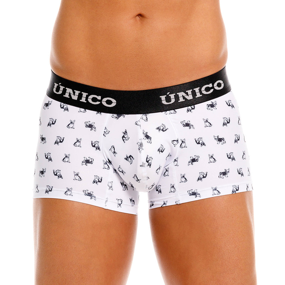 Mundo Unico Men's Short Boxer Briefs - Frenchis White Print