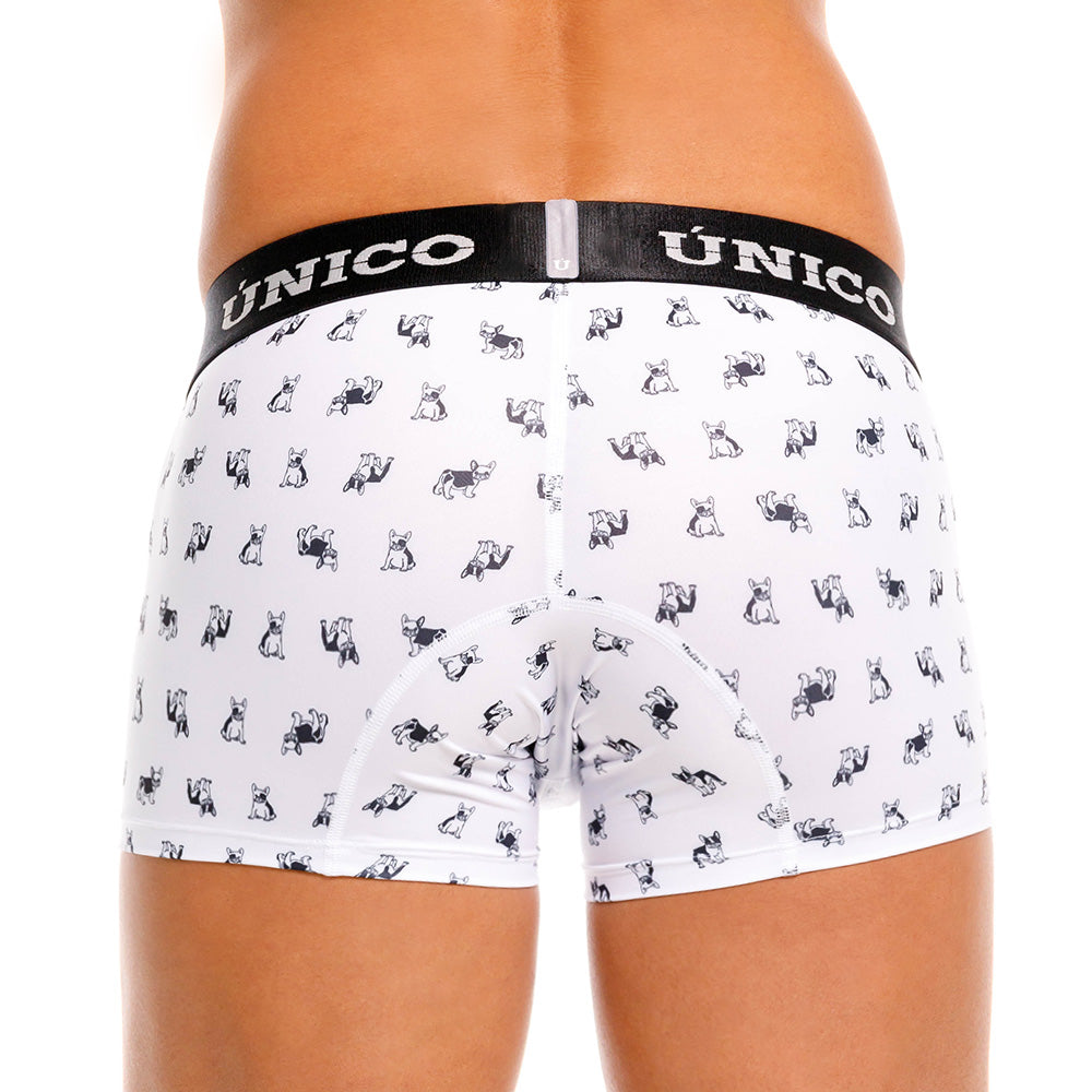 Mundo Unico Men's Short Boxer Briefs - Frenchis White Print