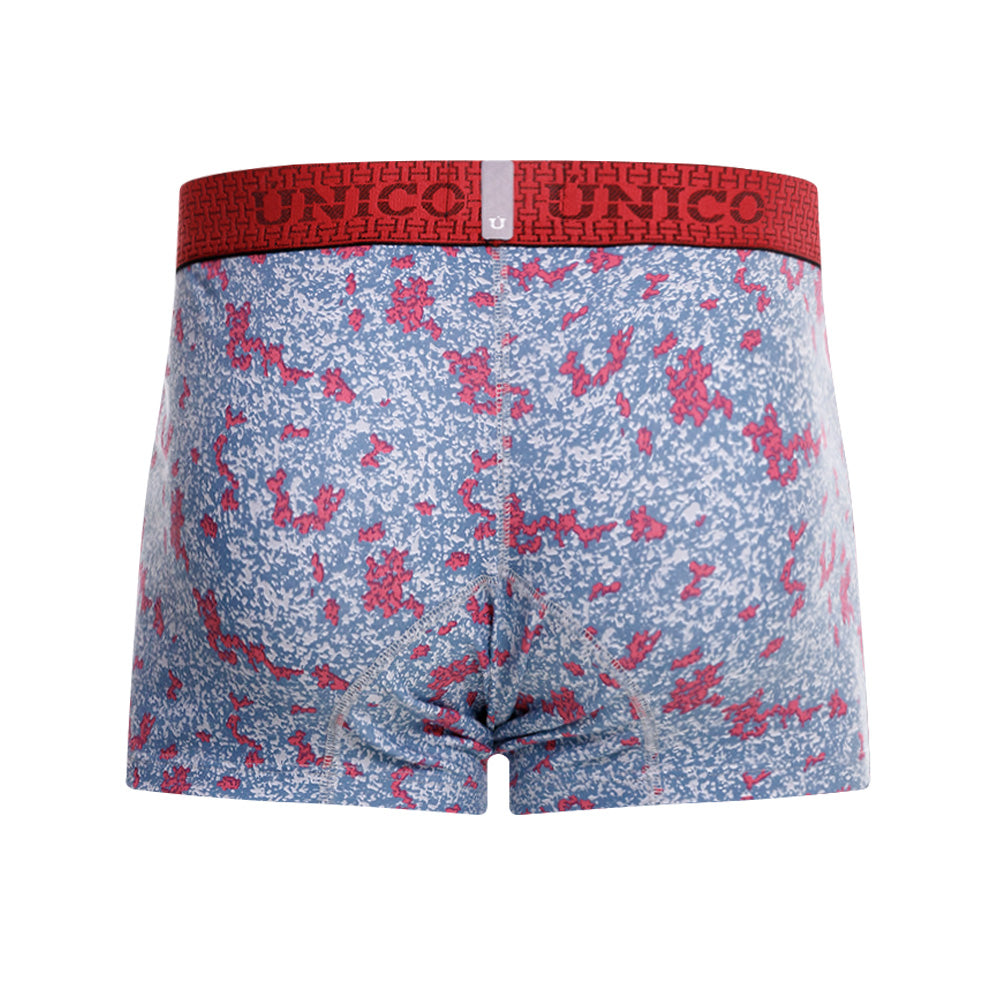 Mundo Unico Men's Microfiber Short Boxer Briefs - Gamba Red Print