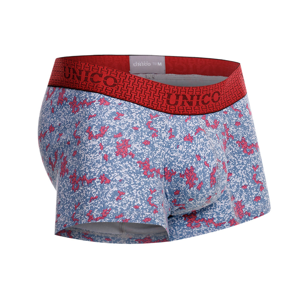 Mundo Unico Men's Microfiber Short Boxer Briefs - Gamba Red Print