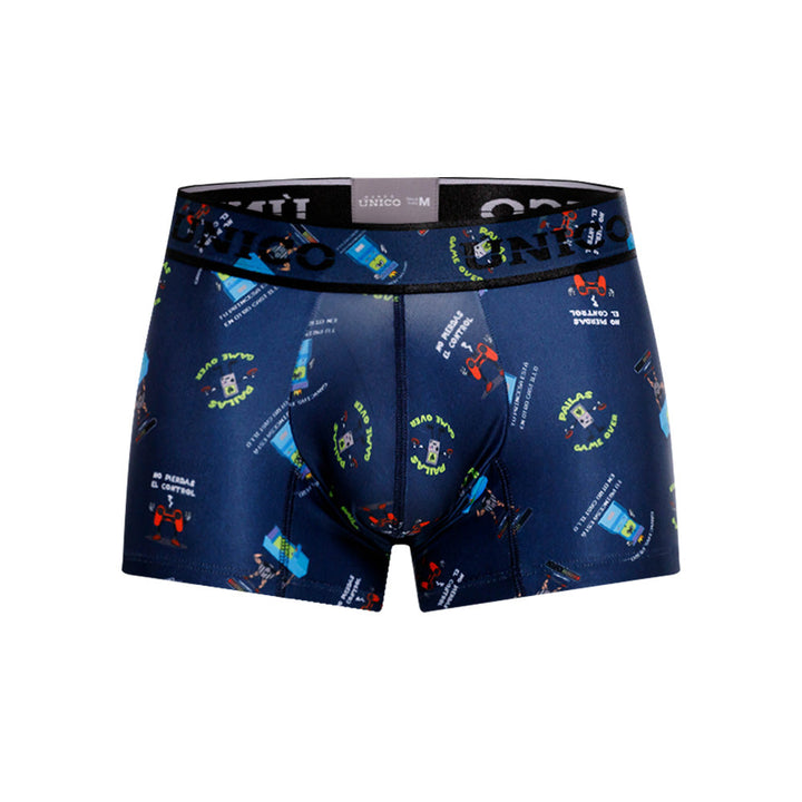 Unico Game Over Men's Short Boxer Brief - Blue Video Game Print