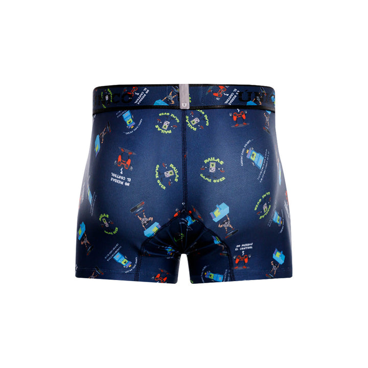 Unico Game Over Men's Short Boxer Brief - Blue Video Game Print