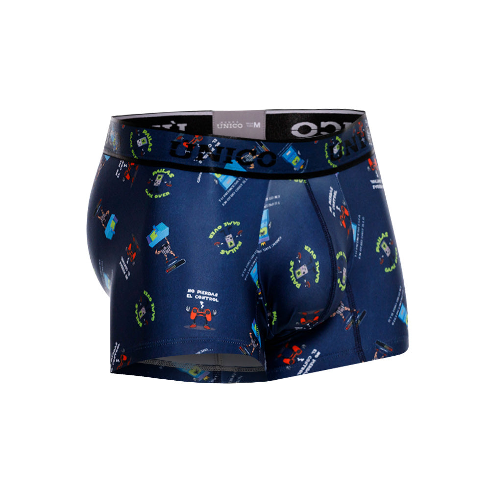Unico Game Over Men's Short Boxer Brief - Blue Video Game Print