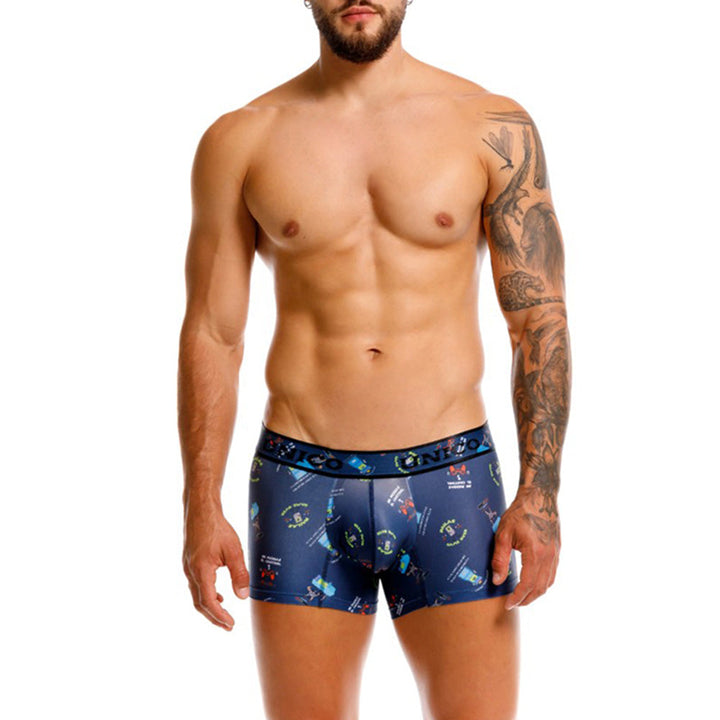 Unico Game Over Men's Short Boxer Brief - Blue Video Game Print