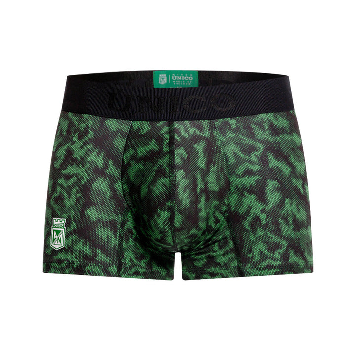 Mundo Unico Men’s Boxer Corto Golero Verde - Atlético Nacional Shield Microfiber Trunks