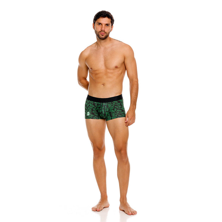 Mundo Unico Men’s Boxer Corto Golero Verde - Atlético Nacional Shield Microfiber Trunks