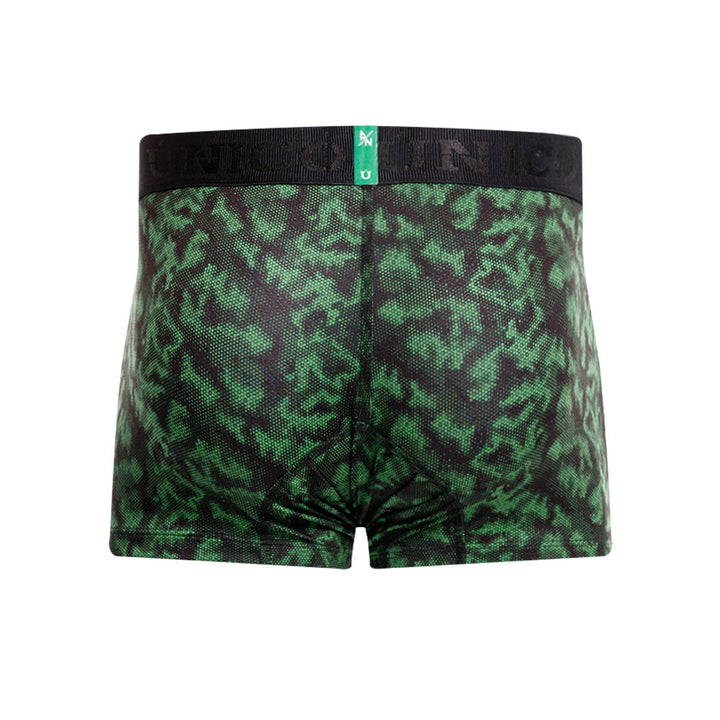 Mundo Unico Men’s Boxer Corto Golero Verde - Atlético Nacional Shield Microfiber Trunks