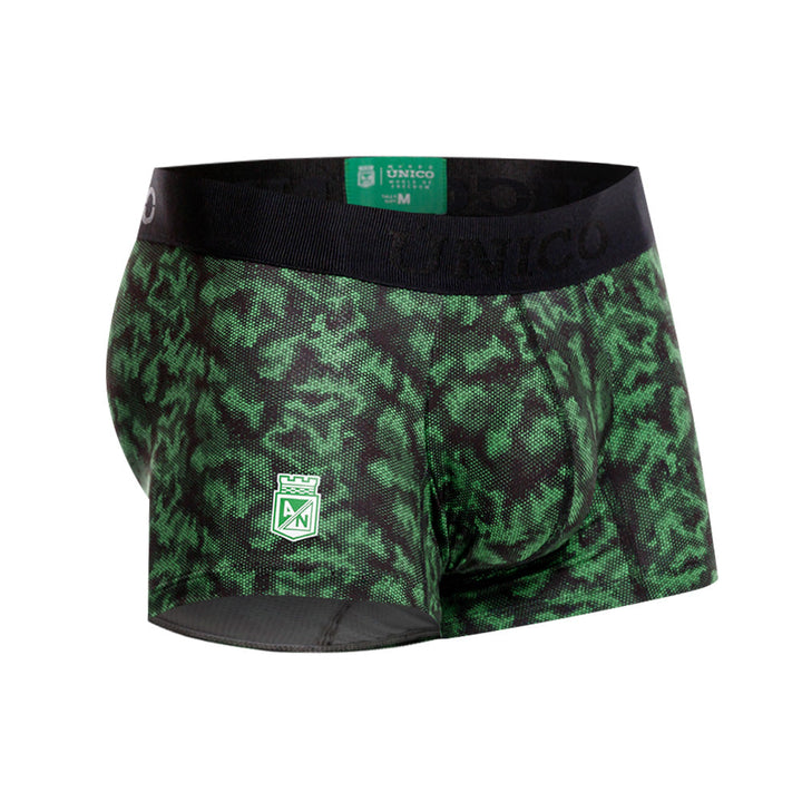 Mundo Unico Men’s Boxer Corto Golero Verde - Atlético Nacional Shield Microfiber Trunks