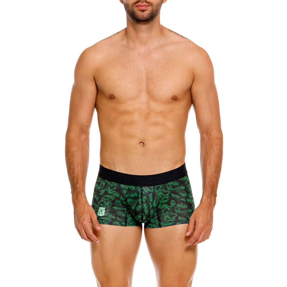 Mundo Unico Men’s Boxer Corto Golero Verde - Atlético Nacional Shield Microfiber Trunks