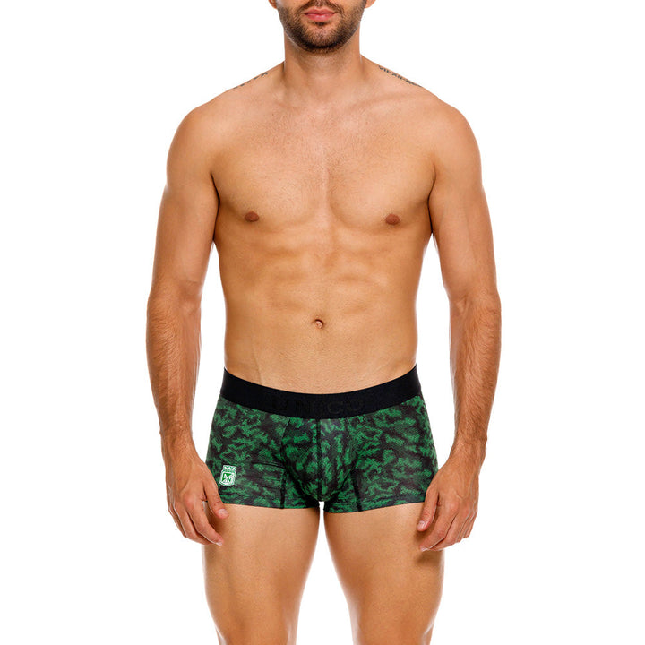 Mundo Unico Men’s Boxer Corto Golero Verde - Atlético Nacional Shield Microfiber Trunks