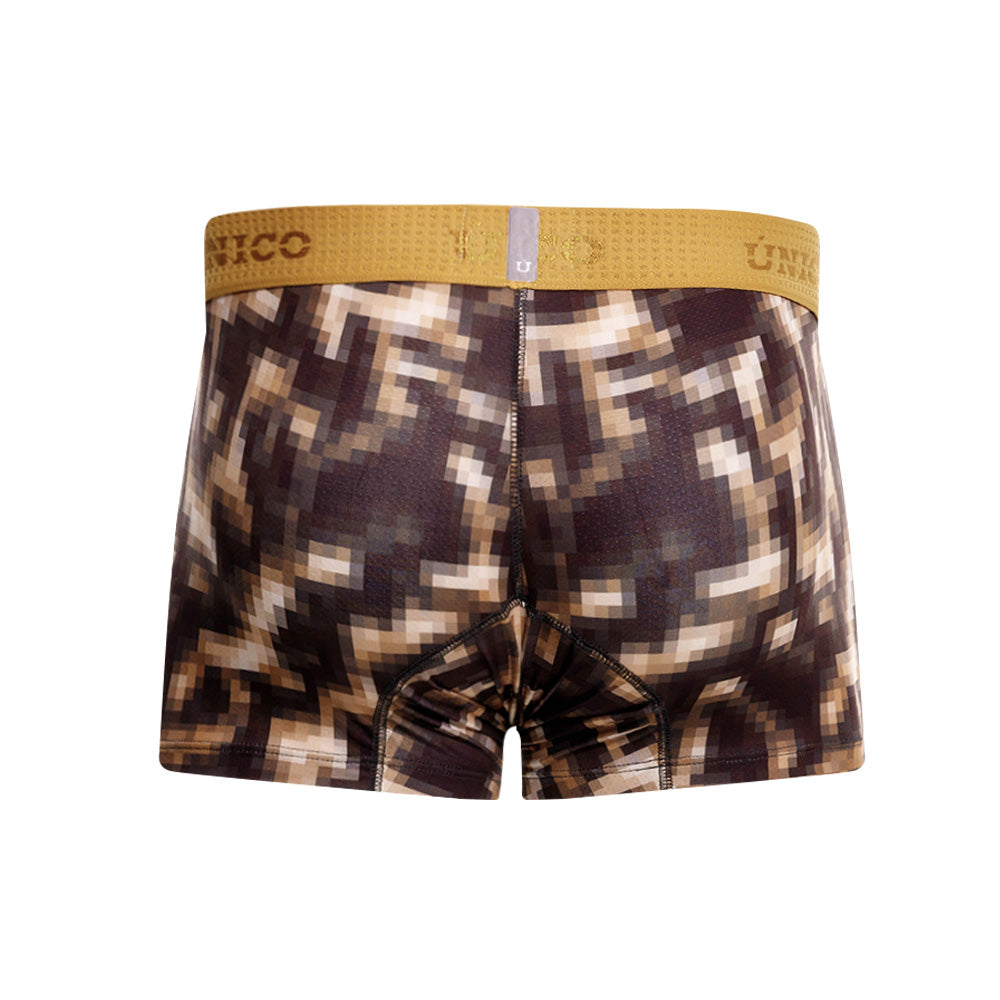 MUNDO ÚNICO "Jábega" Yellow Printed Short Boxer Briefs (BOXER CORTO JÁBEGA AMARILLO)