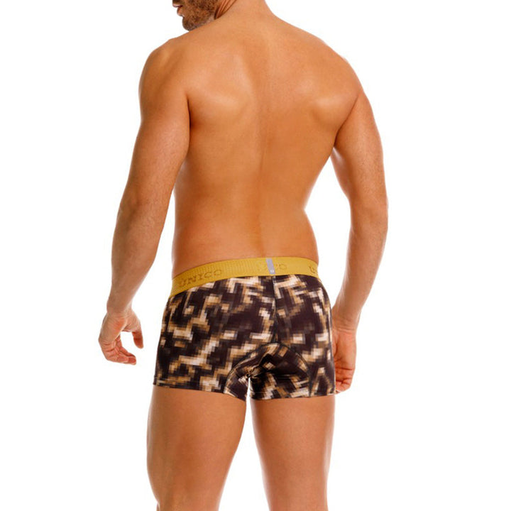 MUNDO ÚNICO "Jábega" Yellow Printed Short Boxer Briefs (BOXER CORTO JÁBEGA AMARILLO)