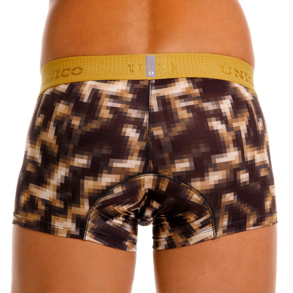 MUNDO ÚNICO "Jábega" Yellow Printed Short Boxer Briefs (BOXER CORTO JÁBEGA AMARILLO)
