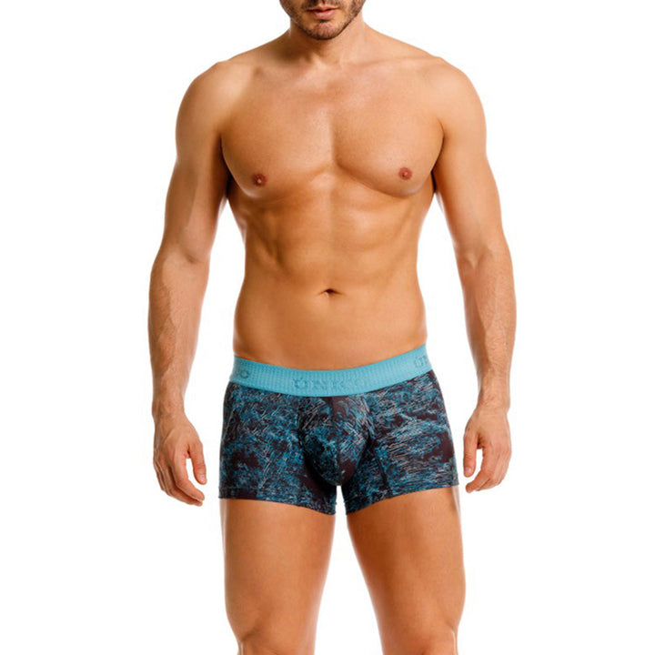 MUNDO ÚNICO "Olas" Blue Printed Short Boxer Briefs (BOXER CORTO OLAS AZUL)