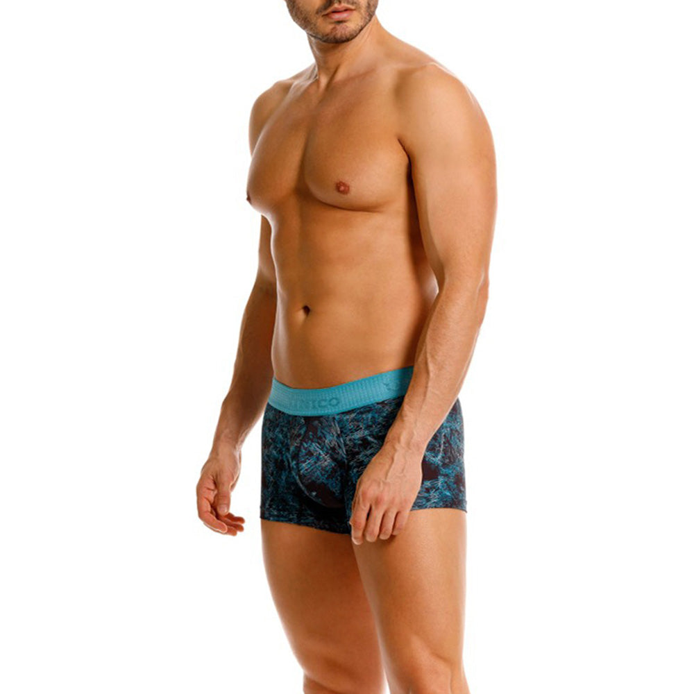 MUNDO ÚNICO "Olas" Blue Printed Short Boxer Briefs (BOXER CORTO OLAS AZUL)