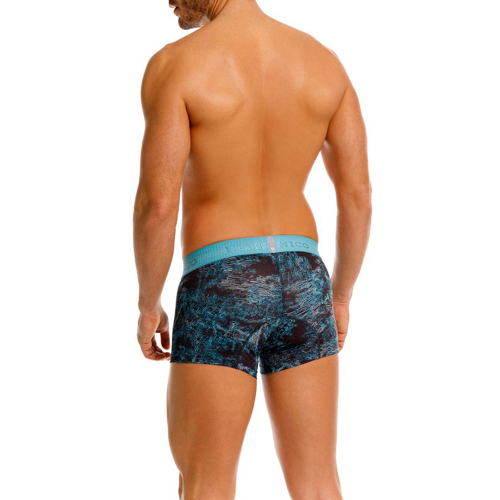 MUNDO ÚNICO "Olas" Blue Printed Short Boxer Briefs (BOXER CORTO OLAS AZUL)