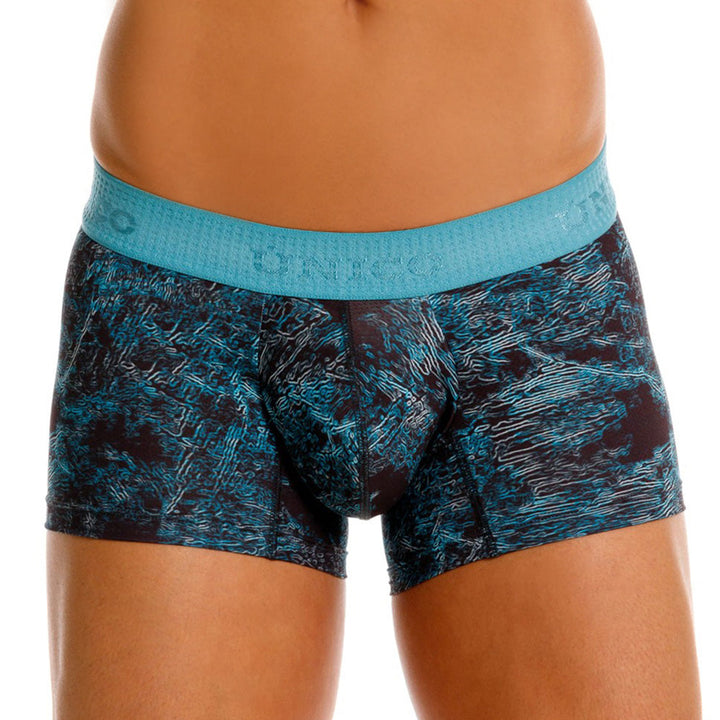 MUNDO ÚNICO "Olas" Blue Printed Short Boxer Briefs (BOXER CORTO OLAS AZUL)