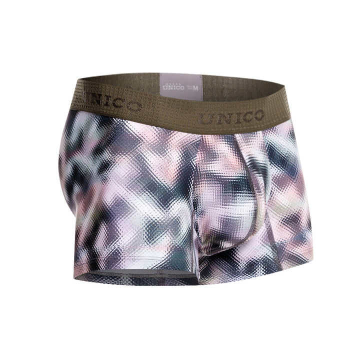 MUNDO ÚNICO "Ornament" Green Printed Short Boxer Briefs (BOXER CORTO ORNAMENTO VERDE)