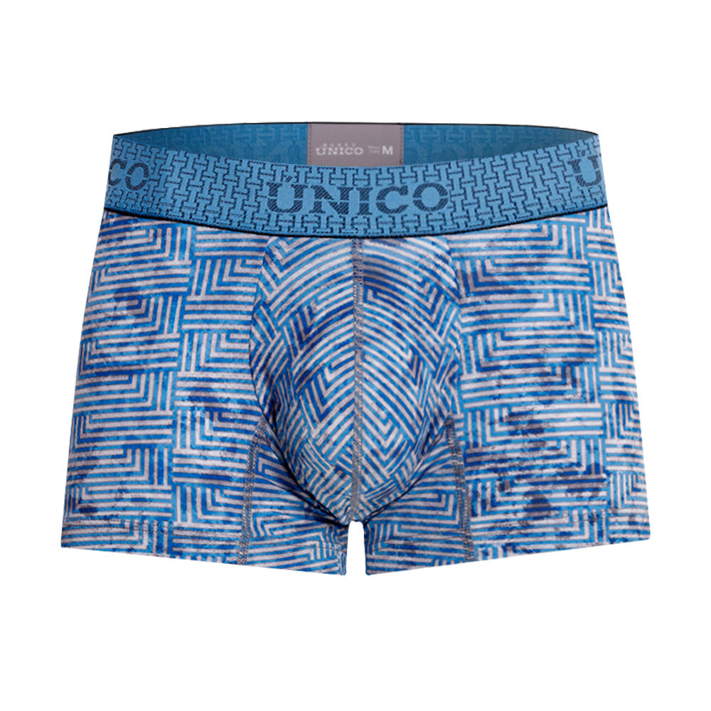 Mundo Unico Men’s Boxer Corto Ostion Azul - Premium Microfiber Trunk Boxer Briefs