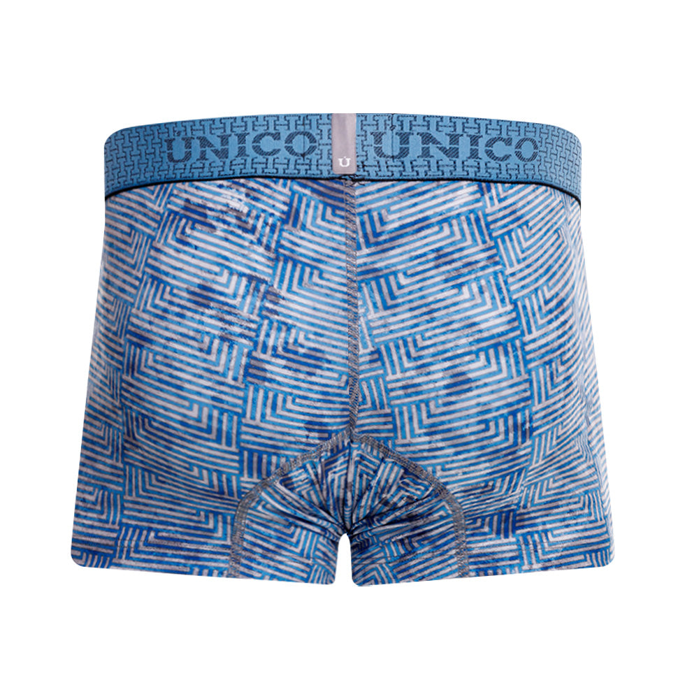 Mundo Unico Men’s Boxer Corto Ostion Azul - Premium Microfiber Trunk Boxer Briefs