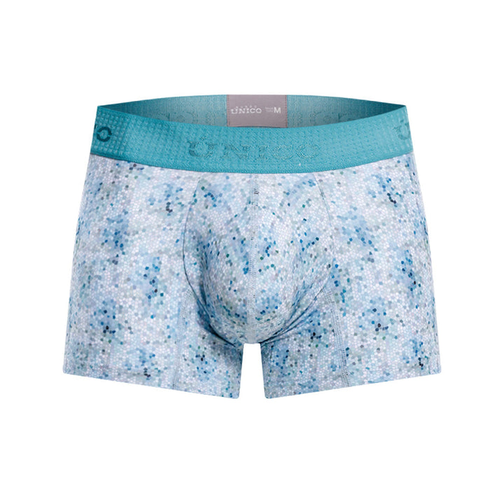 MUNDO ÚNICO "Rasilla" Blue Short Boxer Briefs (BOXER CORTO RASILLA AZUL)