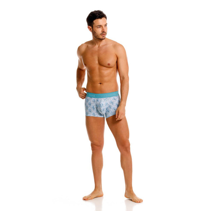 MUNDO ÚNICO "Rasilla" Blue Short Boxer Briefs (BOXER CORTO RASILLA AZUL)