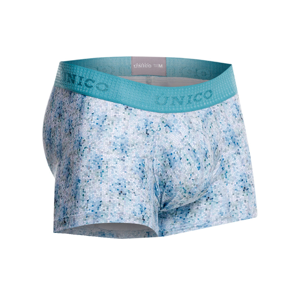 MUNDO ÚNICO "Rasilla" Blue Short Boxer Briefs (BOXER CORTO RASILLA AZUL)