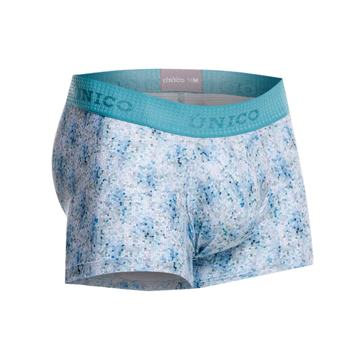 MUNDO ÚNICO "Rasilla" Blue Short Boxer Briefs (BOXER CORTO RASILLA AZUL)