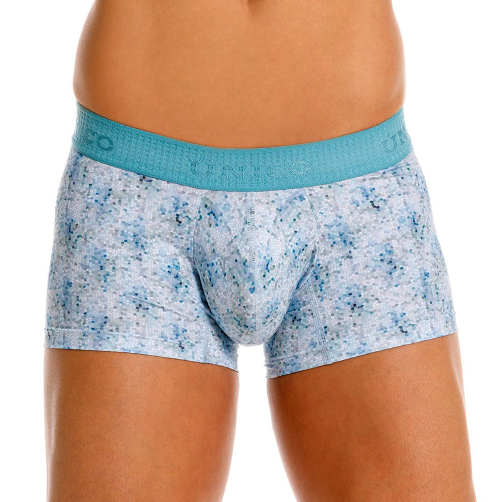 MUNDO ÚNICO "Rasilla" Blue Short Boxer Briefs (BOXER CORTO RASILLA AZUL)