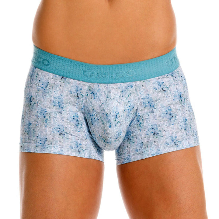MUNDO ÚNICO "Rasilla" Blue Short Boxer Briefs (BOXER CORTO RASILLA AZUL)