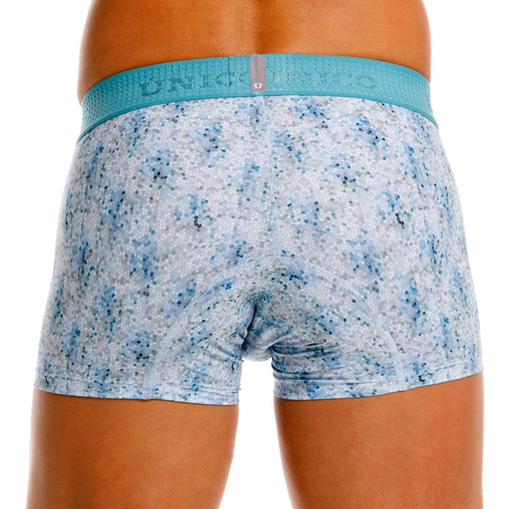 MUNDO ÚNICO "Rasilla" Blue Short Boxer Briefs (BOXER CORTO RASILLA AZUL)