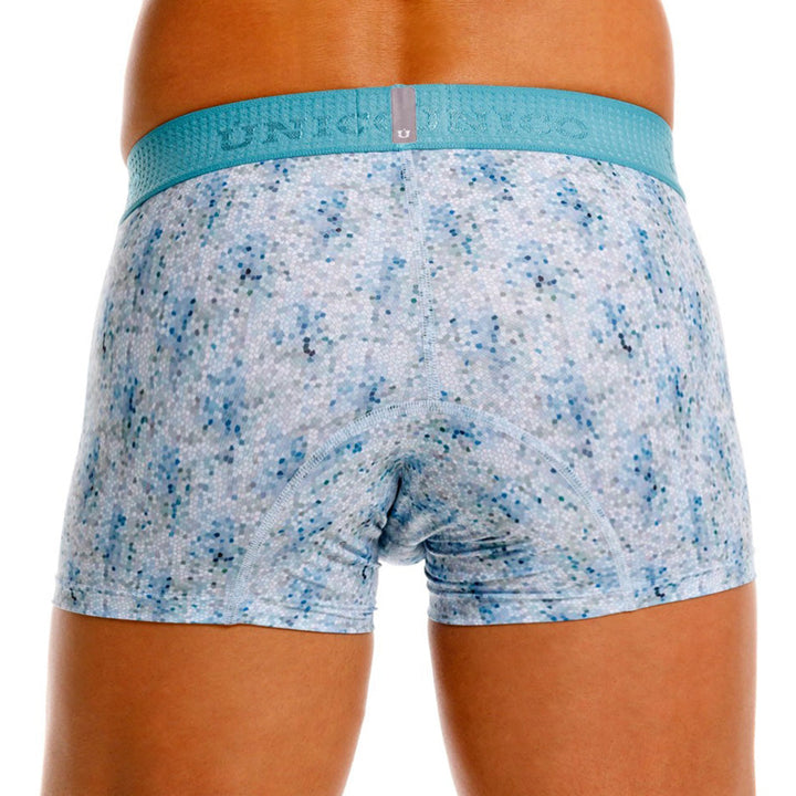 MUNDO ÚNICO "Rasilla" Blue Short Boxer Briefs (BOXER CORTO RASILLA AZUL)