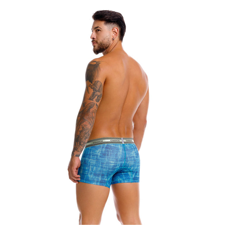 Mundo Unico men's green printed microfiber short boxer Recamado – view 7