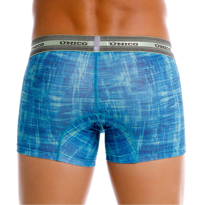 Mundo Unico men's green printed microfiber short boxer Recamado – view 9