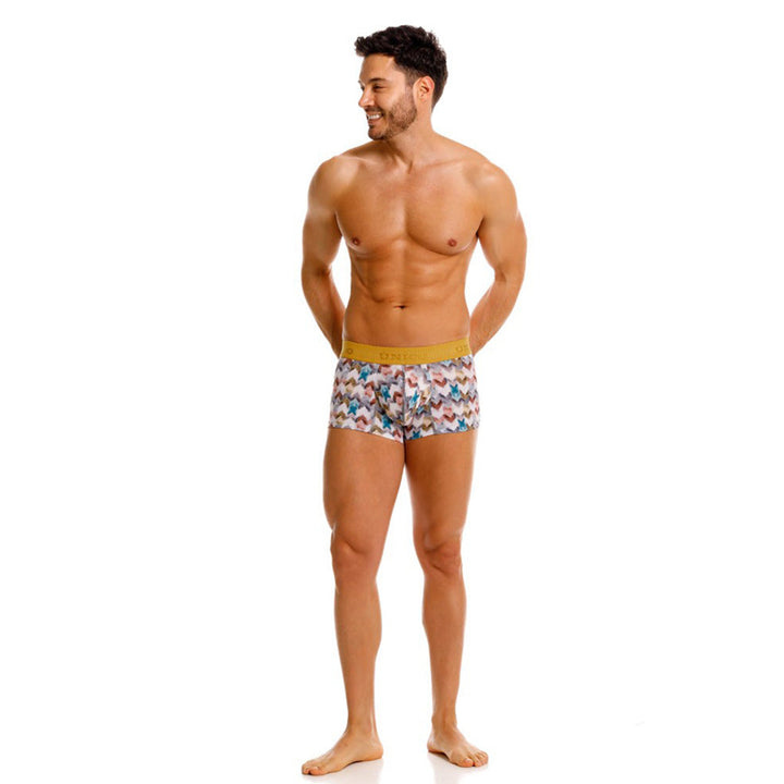 Mundo Unico Men's Mid-Length Boxer Briefs - Cielo Negro Solid Black Cotton